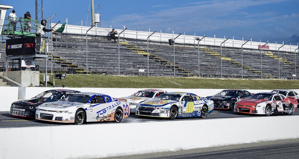 INNISFIL, ON - AUGUST 15: The NASCAR Pintys series at Sunset Speedway in Innisfil, Ontario, Canada on Saturday, August 15, 2020. (Photo by Matthew Manor/NASCAR)
