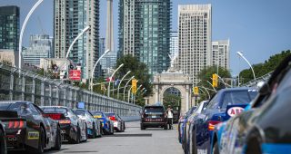 TORONTO, ON - JULY 14: The NASCAR Pinty’s series at Exhibition Place in Toronto, Ontario, Canada on Friday July 14, 2022. (Photo by Matthew Manor/NASCAR)